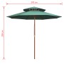 Sombrilla de dos pisos 270x270 cm con palo de madera verde de vidaXL, Sombrillas - Ref: Foro24-42963, Precio: 95,34 €, Descue...