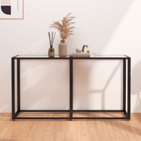 Mesa consola vidrio templado transparente 140x35x75,5cm de , Mesas auxiliares - Ref: Foro24-331674, Precio: 57,83 €, Descuent...