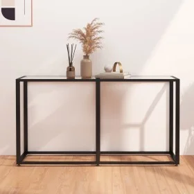 Mesa consola vidrio templado transparente 140x35x75,5cm de , Mesas auxiliares - Ref: Foro24-331674, Precio: 56,93 €, Descuent...