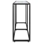 Mesa consola vidrio templado transparente 140x35x75,5cm de , Mesas auxiliares - Ref: Foro24-331674, Precio: 56,93 €, Descuent...