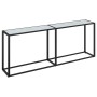 Mesa consola vidrio templado mármol blanco 200x35x75,5 cm de , Mesas auxiliares - Ref: Foro24-331688, Precio: 84,39 €, Descue...