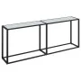 Mesa consola vidrio templado mármol blanco 200x35x75,5 cm de , Mesas auxiliares - Ref: Foro24-331688, Precio: 83,11 €, Descue...