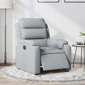 Sillón reclinable eléctrico tela gris claro en Sillones | Comprar online en Foru.es
