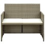 Sofá de jardín de 2 plazas con cojines ratán sintético beige de , Sofás de exterior - Ref: Foro24-46396, Precio: 126,53 €, De...