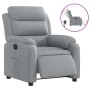 Sillón reclinable eléctrico tela gris claro en Sillones | Comprar online en Foru.es