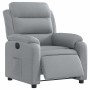 Sillón reclinable eléctrico tela gris claro en Sillones | Comprar online en Foru.es