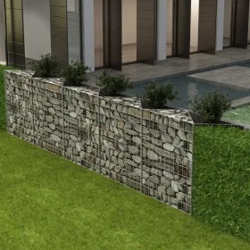 Gabion wall basket galvanized steel 300x30x100 cm by vidaXL, fence panels - Ref: Foro24-142537, Price: 106,66 €, Discount: %