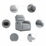Sillón reclinable eléctrico tela gris claro en Sillones | Comprar online en Foru.es