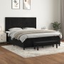 Cama box spring con colchón terciopelo negro 160x200 cm de , Camas y somieres - Ref: Foro24-3137733, Precio: 605,31 €, Descue...