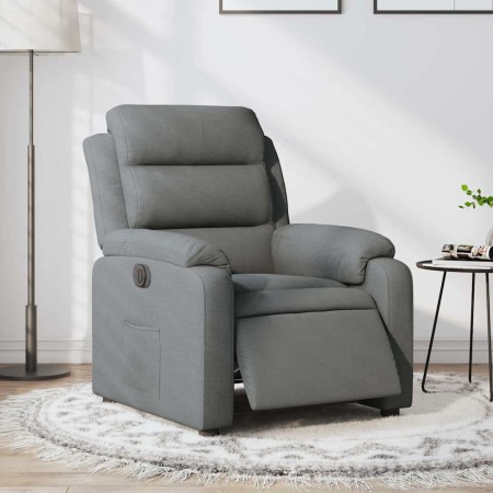 Sillón reclinable eléctrico de tela gris oscuro en Sillones | Comprar online en Foru.es