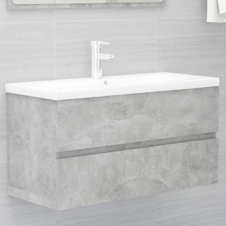 Mueble con lavabo madera de ingeniería gris hormigón de , Tocadores de baño - Ref: Foro24-3071562, Precio: 225,68 €, Descuent...