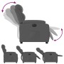 Sillón reclinable eléctrico de tela gris oscuro en Sillones | Comprar online en Foru.es