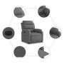 Sillón reclinable eléctrico de tela gris oscuro en Sillones | Comprar online en Foru.es