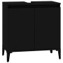 Armario para lavabo madera contrachapada negro 58x33x60 cm de , Tocadores de baño - Ref: Foro24-821261, Precio: 46,45 €, Desc...
