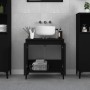 Armario para lavabo madera contrachapada negro 58x33x60 cm de , Tocadores de baño - Ref: Foro24-821261, Precio: 46,45 €, Desc...