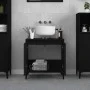Armario para lavabo madera contrachapada negro 58x33x60 cm de , Tocadores de baño - Ref: Foro24-821261, Precio: 45,10 €, Desc...