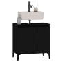 Armario para lavabo madera contrachapada negro 58x33x60 cm de , Tocadores de baño - Ref: Foro24-821261, Precio: 46,45 €, Desc...