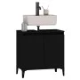 Armario para lavabo madera contrachapada negro 58x33x60 cm de , Tocadores de baño - Ref: Foro24-821261, Precio: 45,10 €, Desc...