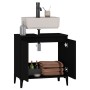 Armario para lavabo madera contrachapada negro 58x33x60 cm de , Tocadores de baño - Ref: Foro24-821261, Precio: 46,45 €, Desc...