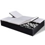 Tumbona doble con cojín de ratán sintético negra de , Camas para exteriores - Ref: Foro24-41787, Precio: 382,30 €, Descuento: %