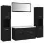 Juego de muebles de baño madera de ingeniería negro de , Muebles de baño - Ref: Foro24-3071244, Precio: 398,90 €, Descuento: %