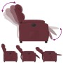 Sillón reclinable eléctrico tela rojo tinto en Sillones | Comprar online en Foru.es