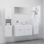 Juego de muebles de baño madera de ingeniería blanco brillo de , Muebles de baño - Ref: Foro24-3071114, Precio: 380,84 €, Des...