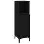 Armario de baño madera contrachapada negro 30x30x100 cm de , Muebles de baño - Ref: Foro24-819813, Precio: 67,29 €, Descuento: %