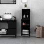 Armario de baño madera contrachapada negro 30x30x100 cm de , Muebles de baño - Ref: Foro24-819813, Precio: 67,29 €, Descuento: %