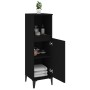 Armario de baño madera contrachapada negro 30x30x100 cm de , Muebles de baño - Ref: Foro24-819813, Precio: 67,29 €, Descuento: %