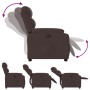 Sillón reclinable eléctrico tela marrón oscuro en Sillones | Comprar online en Foru.es