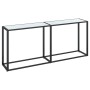 Mesa consola vidrio templado mármol blanco 180x35x75,5 cm de , Mesas auxiliares - Ref: Foro24-331684, Precio: 74,57 €, Descue...