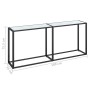 Mesa consola vidrio templado mármol blanco 180x35x75,5 cm de , Mesas auxiliares - Ref: Foro24-331684, Precio: 74,57 €, Descue...