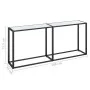 White marble tempered glass console table 180x35x75.5 cm by , Side tables - Ref: Foro24-331684, Price: 73,45 €, Discount: %