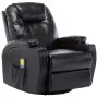 Sillón de masaje mecedora de cuero sintético negro de , Sillones de masaje eléctricos - Ref: Foro24-246635, Precio: 542,38 €,...
