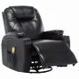 Sillón de masaje mecedora de cuero sintético negro de , Sillones de masaje eléctricos - Ref: Foro24-246635, Precio: 542,38 €,...