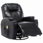 Sillón de masaje mecedora de cuero sintético negro de , Sillones de masaje eléctricos - Ref: Foro24-246635, Precio: 552,56 €,...