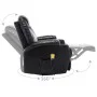 Sillón de masaje mecedora de cuero sintético negro de , Sillones de masaje eléctricos - Ref: Foro24-246635, Precio: 542,38 €,...