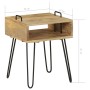Mesita de noche de madera maciza de mango 40x34x47 cm de vidaXL, Mesitas de noche - Ref: Foro24-246019, Precio: 79,96 €, Desc...