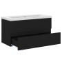 Mueble con lavabo madera de ingeniería negro de , Tocadores de baño - Ref: Foro24-3071559, Precio: 225,91 €, Descuento: %