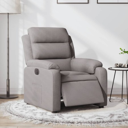 Sillón reclinable eléctrico tela gris taupé en Sillones | Comprar online en Foru.es