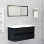 Mueble con lavabo madera de ingeniería negro de , Tocadores de baño - Ref: Foro24-3071559, Precio: 225,91 €, Descuento: %