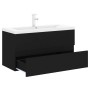 Mueble con lavabo madera de ingeniería negro de , Tocadores de baño - Ref: Foro24-3071649, Precio: 295,53 €, Descuento: %