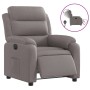 Sillón reclinable eléctrico tela gris taupé en Sillones | Comprar online en Foru.es