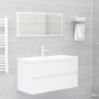 Mueble con lavabo madera de ingeniería blanco brillo de , Tocadores de baño - Ref: Foro24-3071654, Precio: 303,96 €, Descuent...