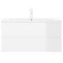 Mueble con lavabo madera de ingeniería blanco brillo de , Tocadores de baño - Ref: Foro24-3071654, Precio: 303,96 €, Descuent...