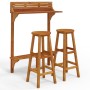 Juego muebles de bar de balcón 3 piezas madera maciza de acacia de , Conjuntos de jardín - Ref: Foro24-3116003, Precio: 146,9...