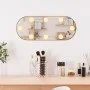 Oval wall mirror with glass LED lights 25x60 cm by , Mirrors - Ref: Foro24-3189160, Price: 32,26 €, Discount: %