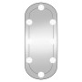 Espejo de pared ovalado con luces LED vidrio 25x60 cm de , Espejos - Ref: Foro24-3189160, Precio: 32,85 €, Descuento: %