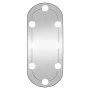 Oval wall mirror with glass LED lights 25x60 cm by , Mirrors - Ref: Foro24-3189160, Price: 32,26 €, Discount: %